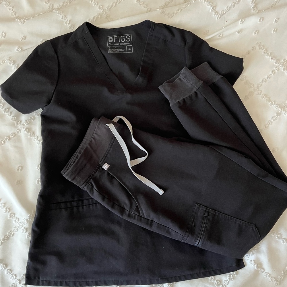 Figs Technical Collection Black Scrubs